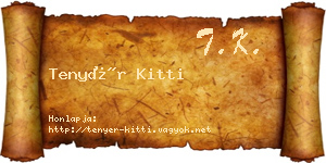 Tenyér Kitti névjegykártya