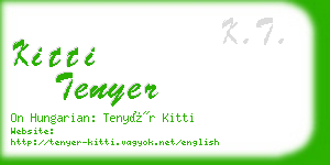 kitti tenyer business card